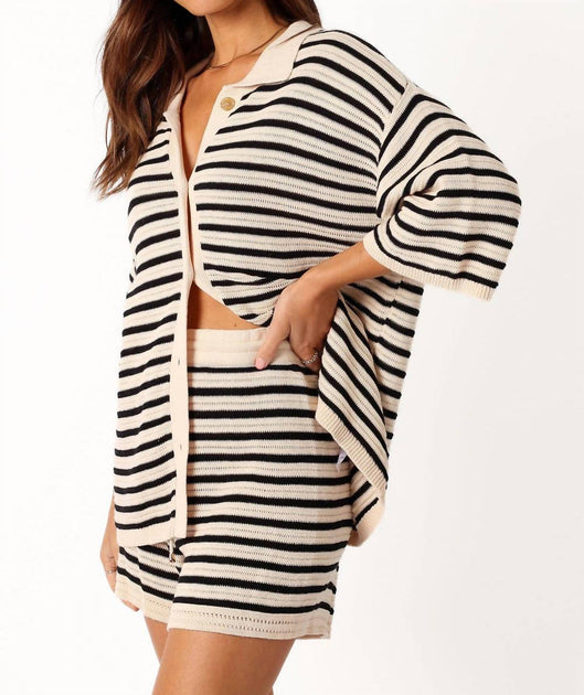 RUNAWAY Reggie Pullover und Shorts Set Beige Large 4