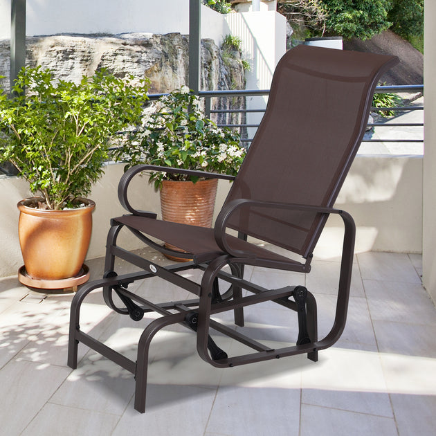Hivvago Metal High-Back Gliding Rocker 7
