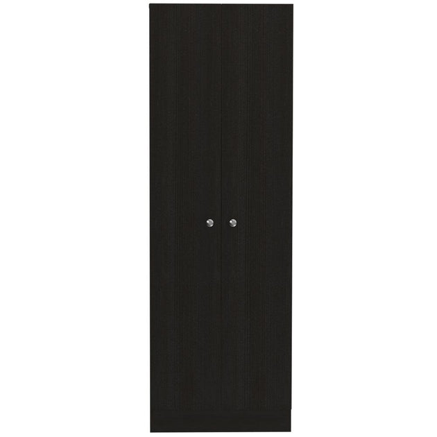 Depot E-Shop Armoire de Rangement Dakari Noir Wengué 3