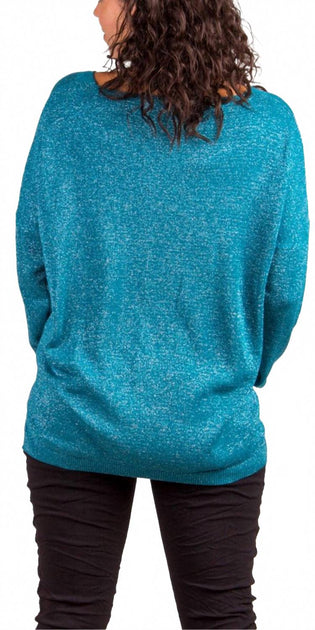 GIGI MODA Ginetta Knit Top Blue One Size 3
