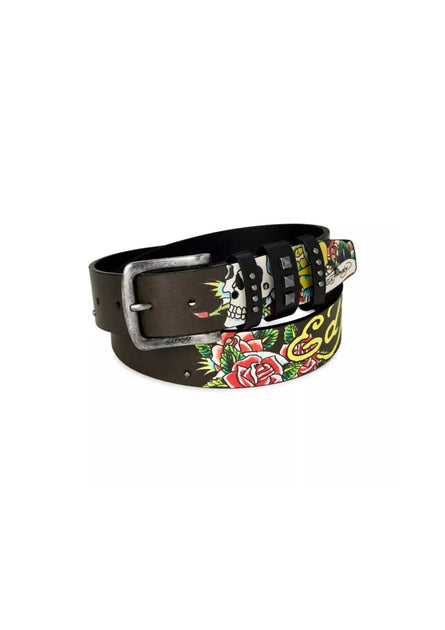 Ed Hardy Skull Studded Belt Brown 32 2