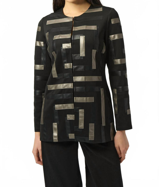 Joseph Ribkoff Collarless Jacket Black XLarge 2