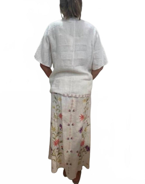 Johnny Was Calista Linen Skirt Multi Medium 4