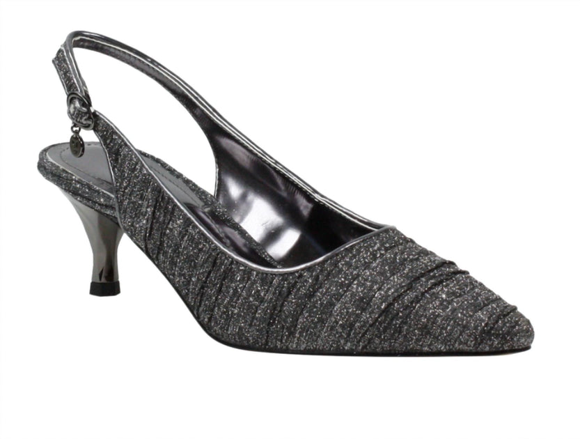 J. Renee Battista Slingback Pump Silver US 9.5 3