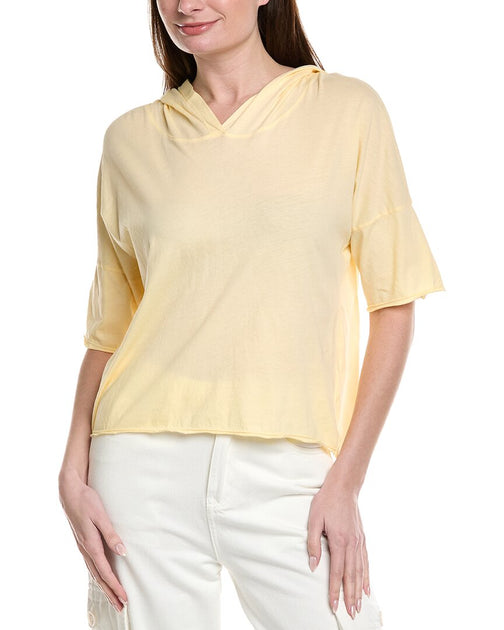 XCVI Coen Hooded T-Shirt Yellow Small 2
