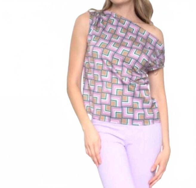 iltm Geo Asymmetric Top Pink Small 2