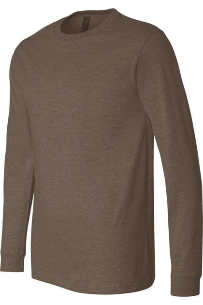 BELLA + CANVAS Heather CVC Long Sleeve Tee Brown XXLarge 4