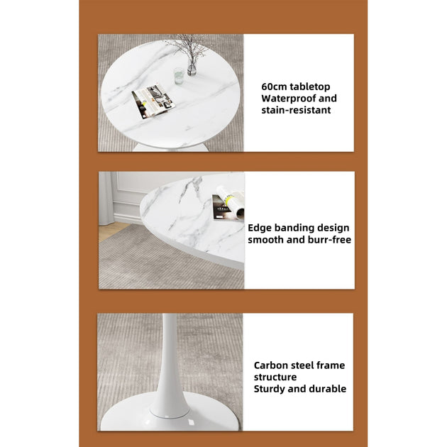 Streamdale Round Marble Dining Table 3