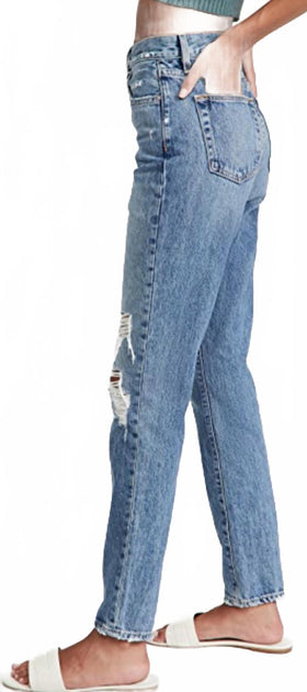 SLVRLAKE Roxy High-Rise Distressed Jean Blue 28 3