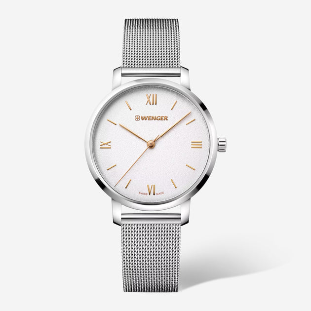 Wenger Metropolitan Donnissima White Watch 38mm Silver 2