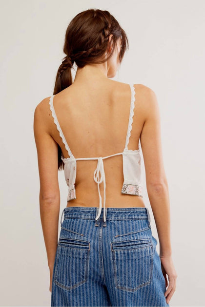 Free People Garden Party Top Beige Medium 4
