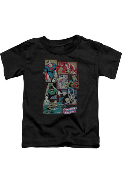 Gildan DC Comics Justice League Boxes T-Shirt Black 3 Years 2
