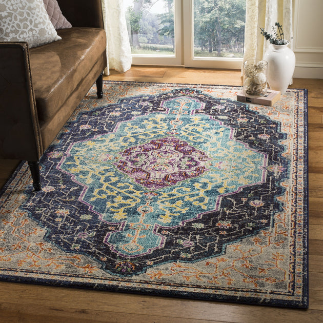 Safavieh Monaco MNC249 Area Rug Black/Blue 2