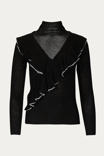 FANGYAN Calista Rollkragenshirt mit Raffung 3