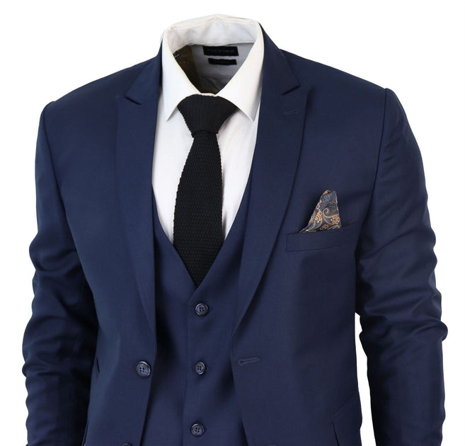 Oliver Tweed IM1 3 Piece Suit Navy US 50 Regular 4