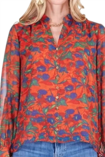 Joy Joy Front Split Buttons Top Multi Large 3