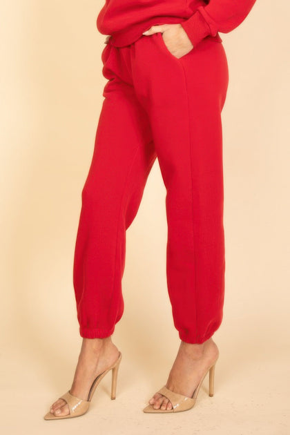 TRUEDAMES Poly Fleece Joggers Red Medium 3