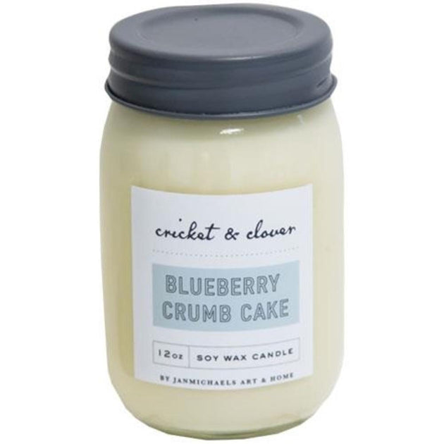 Hivvago Blueberry Crumb Cake Jar Candle 12 oz 3