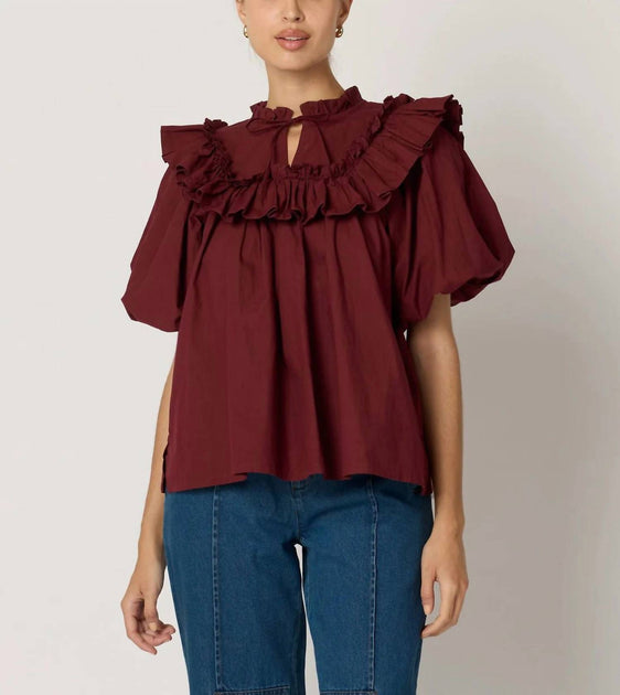 Cleobella Janet Blouse Red Size XS 4