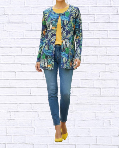 Diva USA Button-Through Knit Cardigan Multi EU 34 3