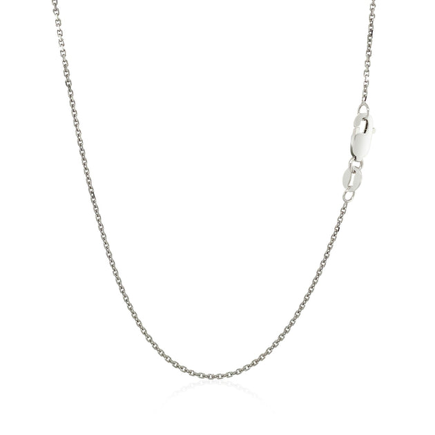 FASHNZFAB 18k White Gold Cable Chain Silver US 16 4
