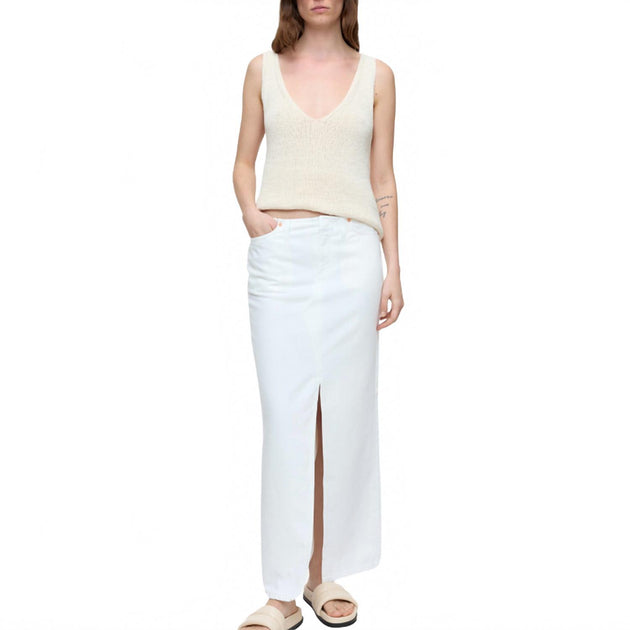 CLOSED Women's Denim Maxi Skirt White 27 4