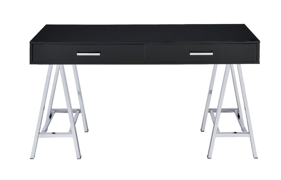 Hivvago Writing Desk Black Silver 54in 3