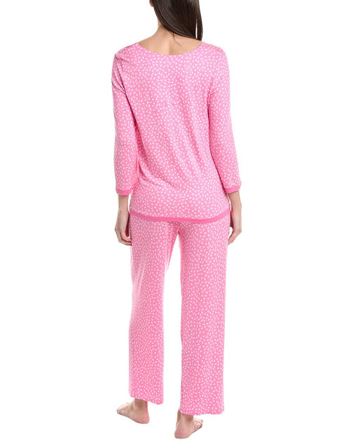 Ellen Tracy 2pc Top and Pant Pajama Set Pink Large 3