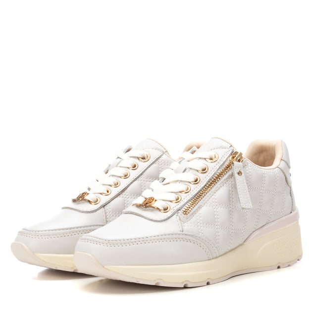 Xti Carmela Collection Women's Leather Sneakers Beige US 5.5 3