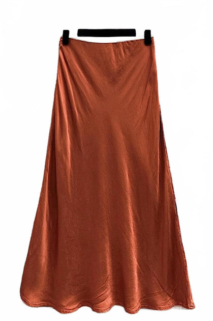 LOOWIE Midi Skirt Brown One Size 2