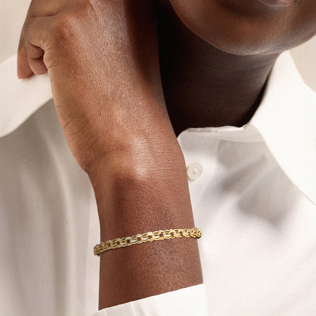 Ross-Simons Faceted Rolo-Link Bracelet Gold 4