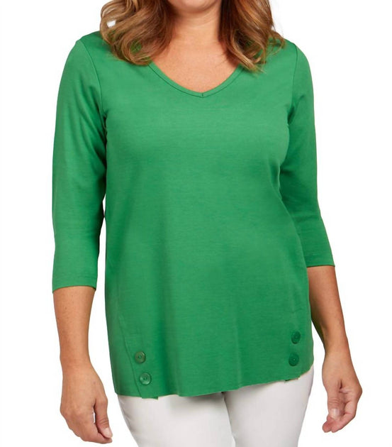 Renuar Miami V-Neck Tee Green Large 2