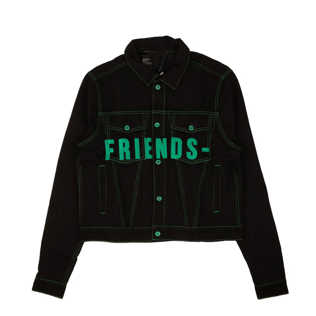 Vlone Friends Denim Jacket - Black/green | ShopSimon