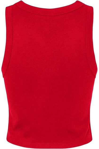 BELLA + CANVAS Micro Rib Racer Tank Red XSmall 3
