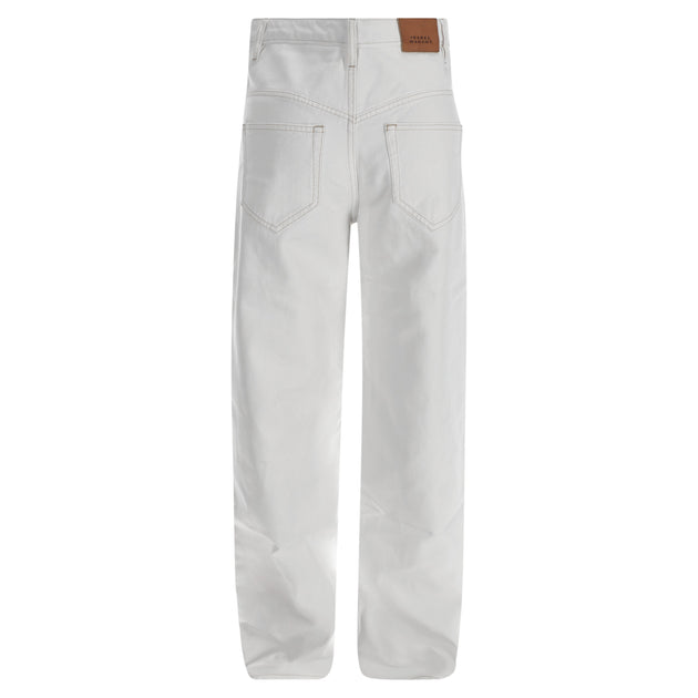Isabel Marant High-Rise Baggy Jeans White EU 38 4