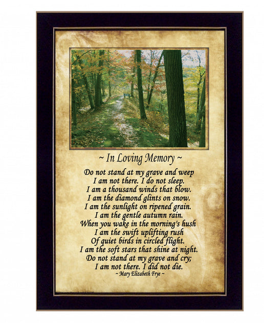 Hivvago In Loving Memory Forest Black Framed Print Wall Art 3