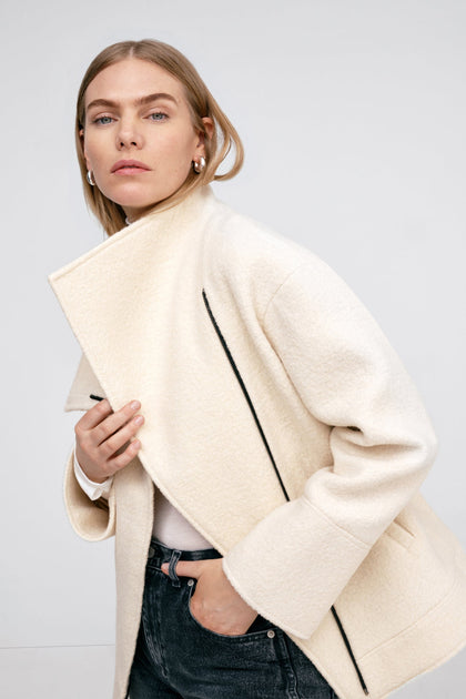 Marcella Melanie Wool Coat Beige XXL 4