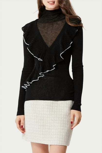 FANGYAN Calista Rollkragenshirt mit Raffung 2