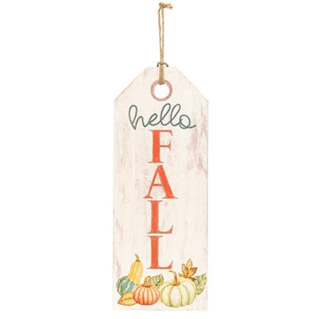 Hivvago Hello Fall Wooden Tag Sign 2
