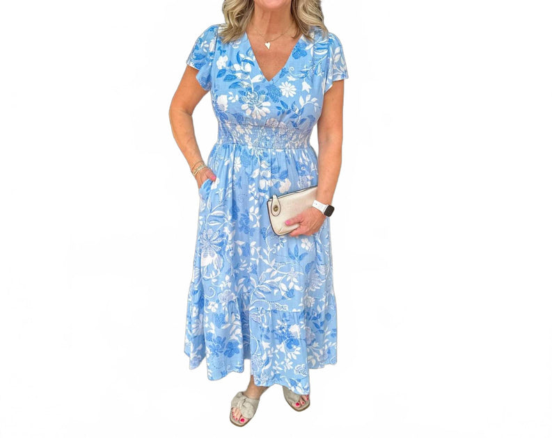 SUGARLIPS Seraphina Maxi Dress Blue Small 2