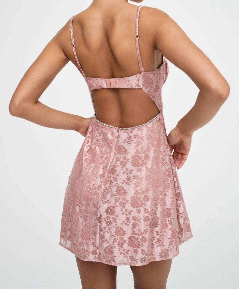 shai mini dress for love and lemons & In Pink Linen Blend Drape Maxi Invisible zipper closure made_to_order Size:XL (17-17.5 / 34-35)