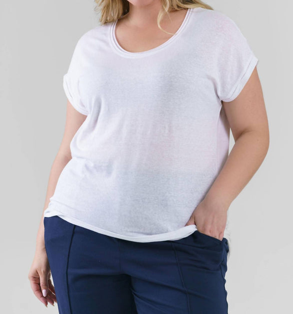 Lysse Classic Linen Top White 3X 2