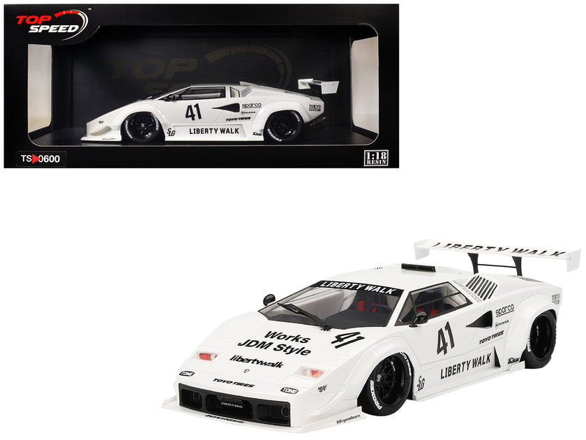 Top Speed Lamborghini Countach LB-WORKS #41 Blanc 1/18 2