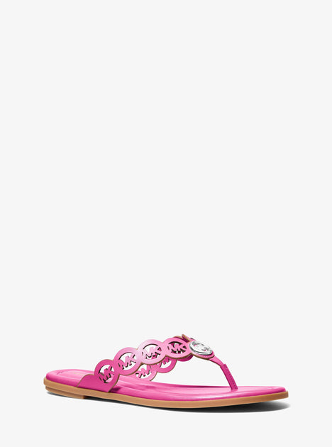 Michael Kors Janie Leather Sandal Black US 8.5 2