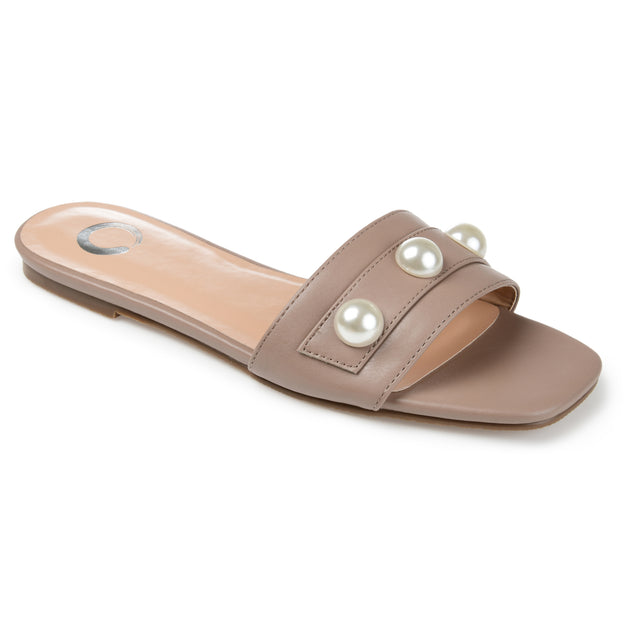 Journee Collection Leonie Slide Brown US 8.5 2