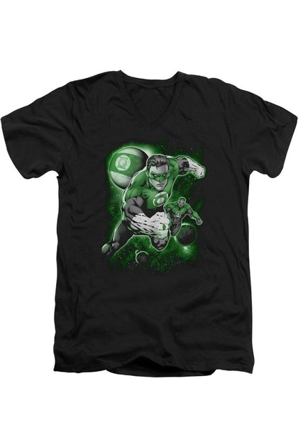 Gildan Green Lantern Lantern Planet T-Shirt Noir Medium 2