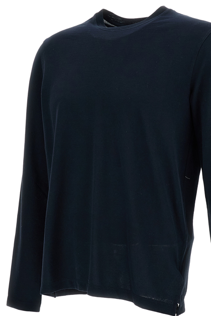 Zanone Long-Sleeve Cotton T-Shirt Blue EU 54 4