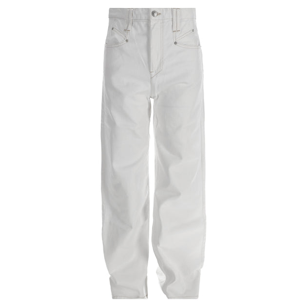 Isabel Marant High-Rise Baggy Jeans White EU 38 2