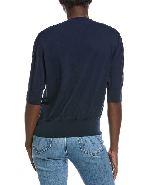 Autumn Cashmere Crewneck Sweater Blue Medium 3