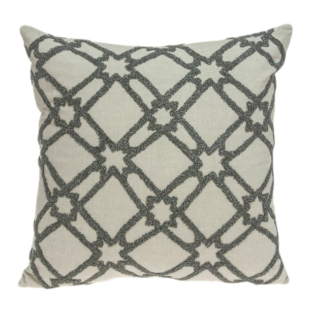 Hivvago Diamond Throw Pillow Beige/Gray 20in 3
